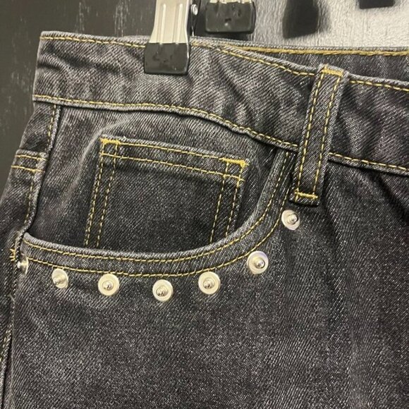 ✨ Edikted Studded Black Denim Jeans – Size Medium ✨NWOT - Picture 7 of 11